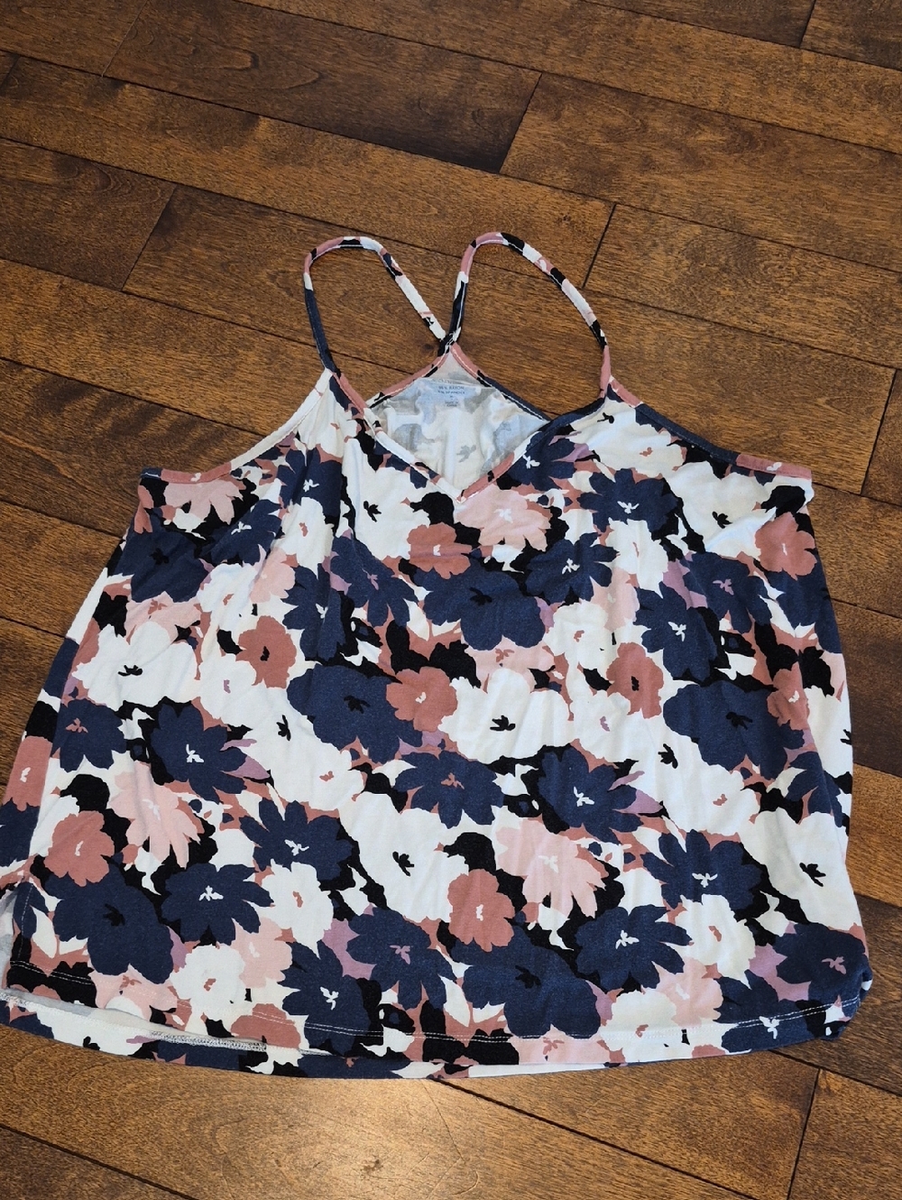 Market & Spruce Navy, Blush & White Floral Cold-Shoulder Cami